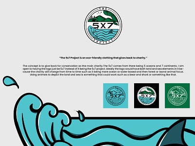 The 5x7 Project Logo Design Eco-Friendly Clothing branding graphic design logo vector