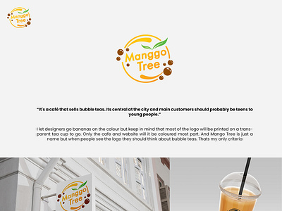 Bubble Tea Drink Logo