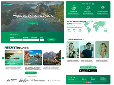 Travelocal - Travel Agency Web Design design graphic design illustration ui ui ux web design website