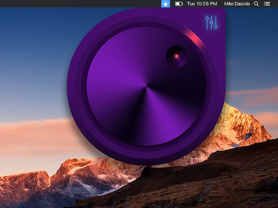 OS Volume Control app apple card dial knob metal os purple tile violet volume