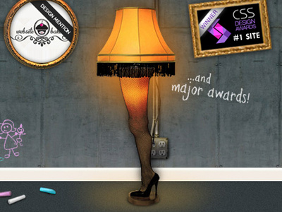 Leg Lamp award awards basement christmas story design digital art funny graphic graphics gray grey illustration illustrator lamp leg major award movie photoshop sexy web design yellow