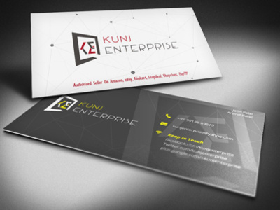 KUNJ ENTERPRISE Visiting Card Design branding design graphic design icon illustration logo typography ui ux vector visiting card design