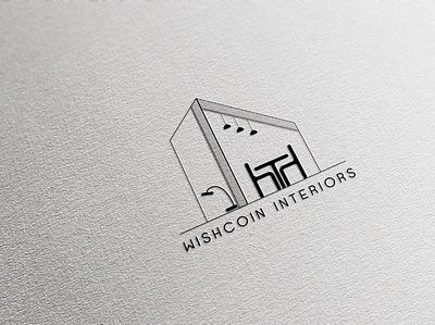 WISHCOIN INTERIORS Logo Design animation branding design graphic design illustration logo motion graphics typography ui vector