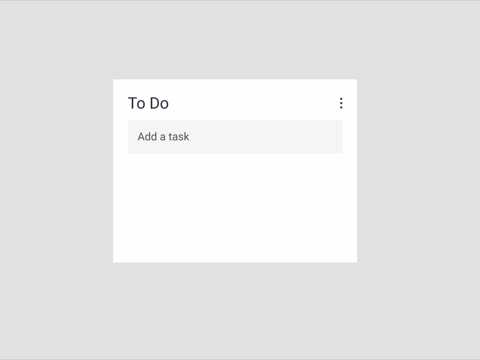 Simple To do list interaction