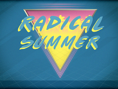 Radical Summer 1980 80s beach palm trees summer