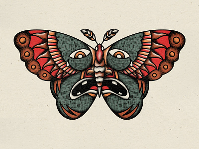 Moth face illustration moth tattoo texture traditional