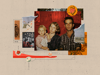Collage 003 chidren collage family farm father illustration magazine mother shapes texture