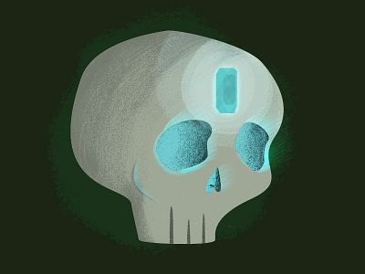 Magic Skull WIP blue glowing halloween magic skeleton skull spooky