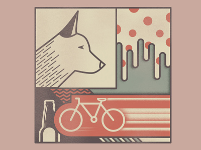 Taking Note beer bicycle bike dog pizza