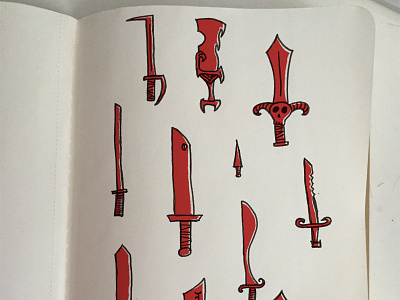 Swords blades demon doodle magic sketch swords