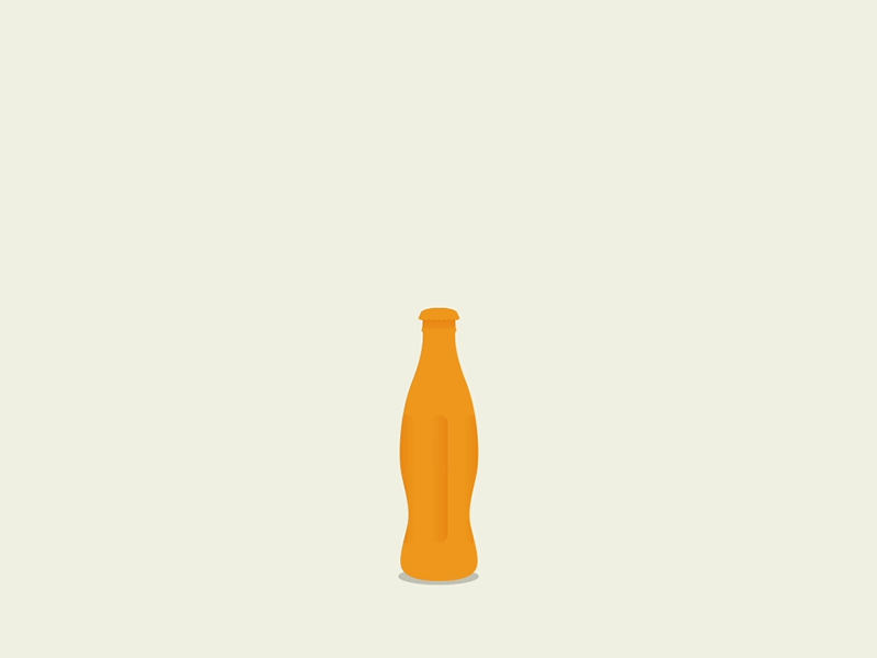 Bottle animation bottle illustration jump orange soda