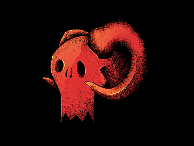 Red Skull death demon devil evil halloween horns illustration red scary skeleton skull spooky