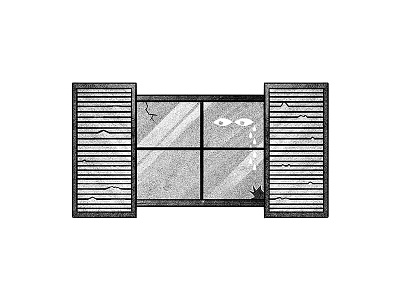 Window Creep broken creep house illustration sad window