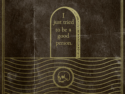 Be kind death design grave illustration skull tombstone