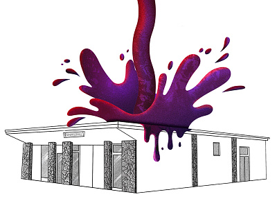Wine Night bar building illustration liquid merlot photoshop splash texture wine