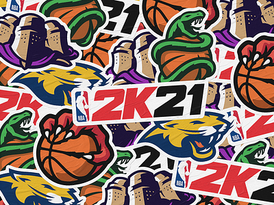 NBA 2K21 Concepts basketball esports gaming illustration kumppari nba nba2k21 sports sports branding sports logo