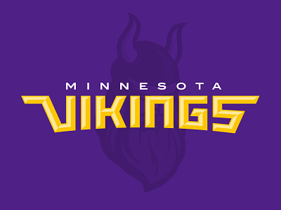Minnesota Vikings Rebrand Concept Wordmark minnesota nfl rebranding sports branding sports logo viking vikings