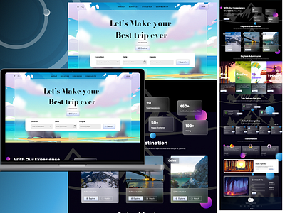 Trip Website advanture landingpage tour travel travelwebsite trip triplandingpage tripwebsite ui design