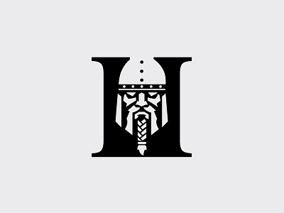 H letter h letter h logo letter monogram logo typography viking viking logo