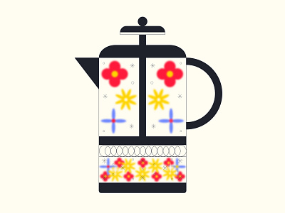 Vector illustration of a coffee pot