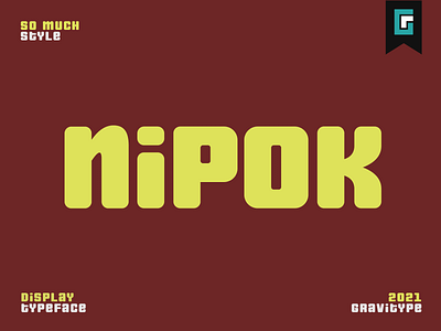 Nipok - Display Font - Alternate Mix Case 70s 80s advertising commercial design display font funky groovy heavy hipster logo playful poster retro typeface typography ui unicase vintage