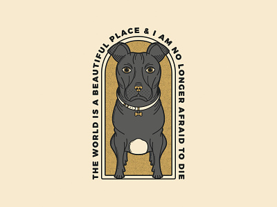 The World Is A Beautiful Place T-Shirt Design band band merch band merchandise dog dogs emo illustration merch merchandise post rock pup puppy staffy t shirt t shirt design the world is the world is a beautiful place twiabp
