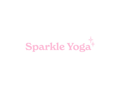 Logo Design for Sparkle Yoga graphic design illustration logo logo designs millennial pink minimal pinky simple sparkles stars wordmark wordmark logo desing wordmark series yoga yoga app yoga logo yoga studio