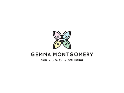 Gemma Montgomery - Logo branding butterfly illustration logo minimalistic simple wellbeing wellness yoga