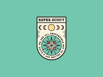 Esper Scout Patch band compass esper scout lyrics merch moon patch