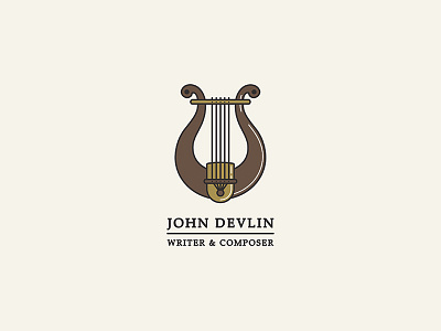 John Devlin Logo ancient greece composer greek instrument logo lyre music orpheus writer