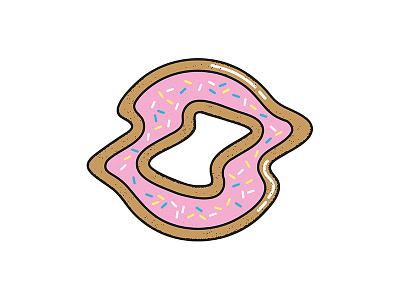 Orchards Donut Sticker band donut doughnut dunkin food frosting orchards pink