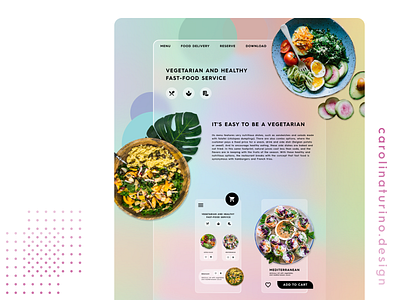 Landing page daily ui dailyui design food futuristic glassmorphism interface landing page