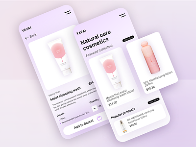 Cosmetics online store website design UX/UI