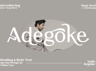 Adegoke alternate classy elegant luxury sans serif typography