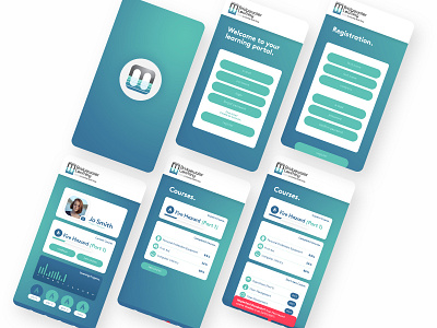 Bridgewater Learning App app design ui ux web