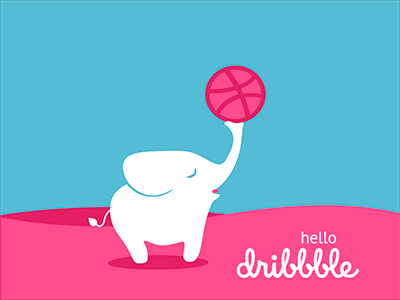Hello Dribbble! debut elephant firstshot