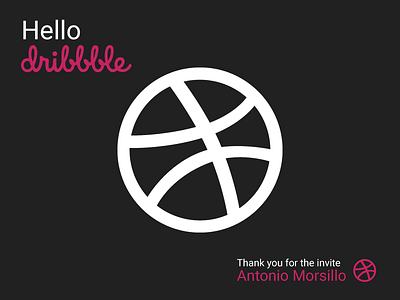 Hello Dribbble! debut dribbble invitation dribbble invite first shot hello dribble invitaion