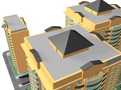 Architecture project 3d model vizualization building structure