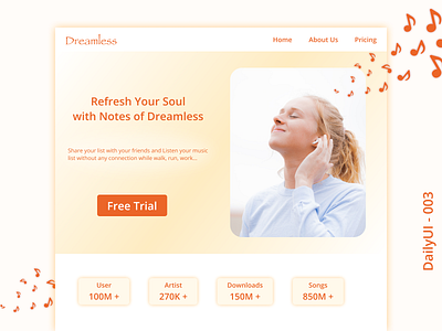 Daily UI 003 - Landing Page