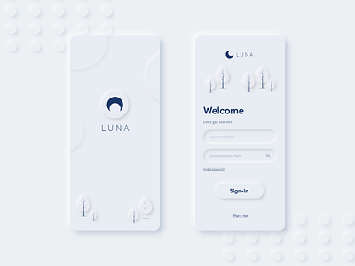 Soft UI - App Sign-In page concept app login neumorphism signin softui