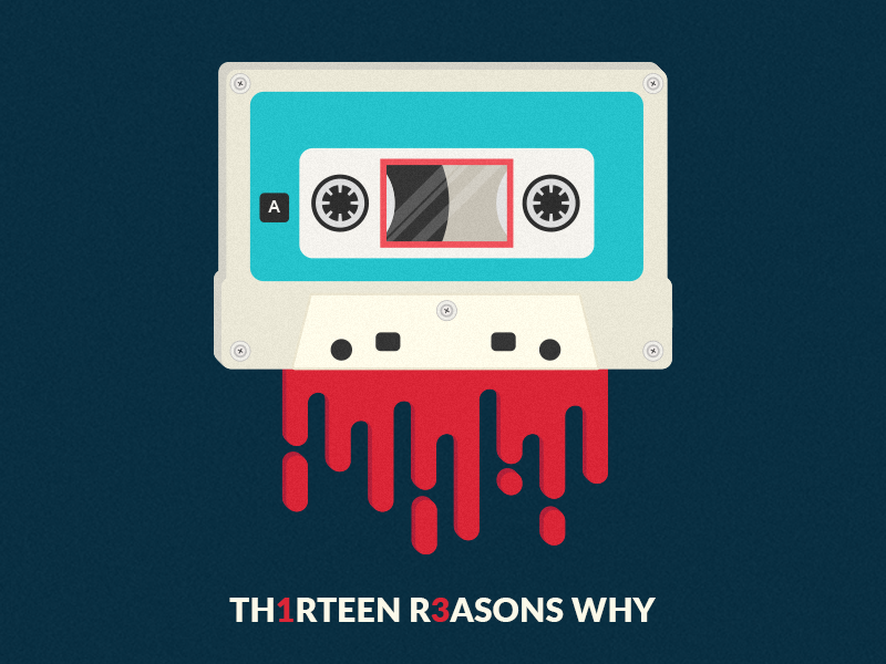 13 Reasons Why series netflix cassette retro minimal 13reasonswhy