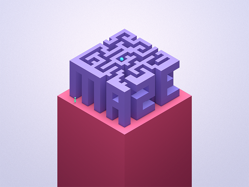The Isometric Maze happy new year isometric typography typography cinema4d 3d isometric maze