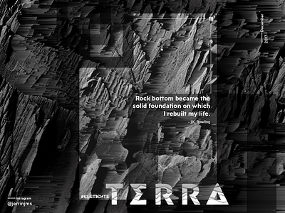 Terra - Elements poster series (III/IV) cover earth elements gradient pixelsort poster quote