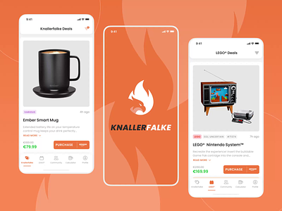 Knallerfalke. The best price offers generation animation application buying creator customer finder fire font lego market marketplace minimal orange store ui ux