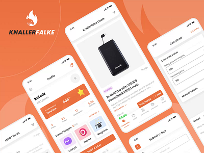 Knallerfalke. The existing app redesign amazon animation app before card ebay illustration inspiration knallerfalke leaderboard lego marketplace mobile offer orange profile sale screen shop ui