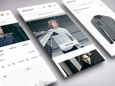 Cruyff Classics - E-commerce Website Redesign amsterdam branding cruyff design ecommerce mobile retail ui ux webdesign