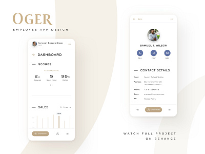 OGER - Employee app app design branding dashboard employee app fashion mobile oger retail sketch ui ux
