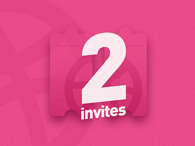 2 Invites design designer dribbbble invite invites