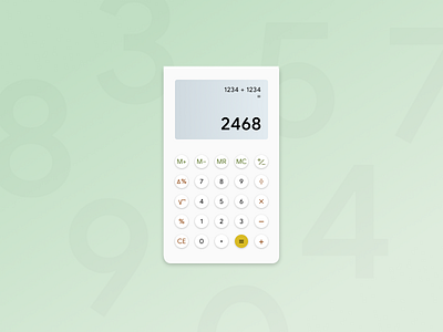 DailyUI 004 calculator dailyui 004 ui