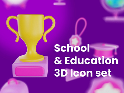 School and Education 3D Iconset 3d laptop